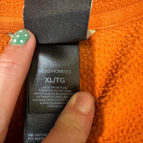 THE NORTH FACE Men's 1/4 Zip Pullover Fleece Size XL In Orange - Picture 6 of 7